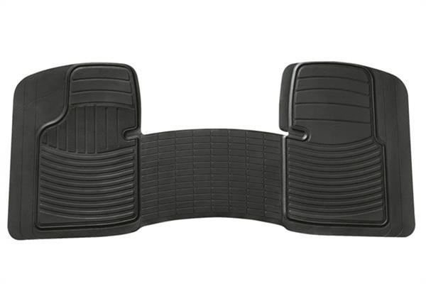 DeeZee Logo Front Black Rubber Mat 61 in. x 27 in Universal Fit